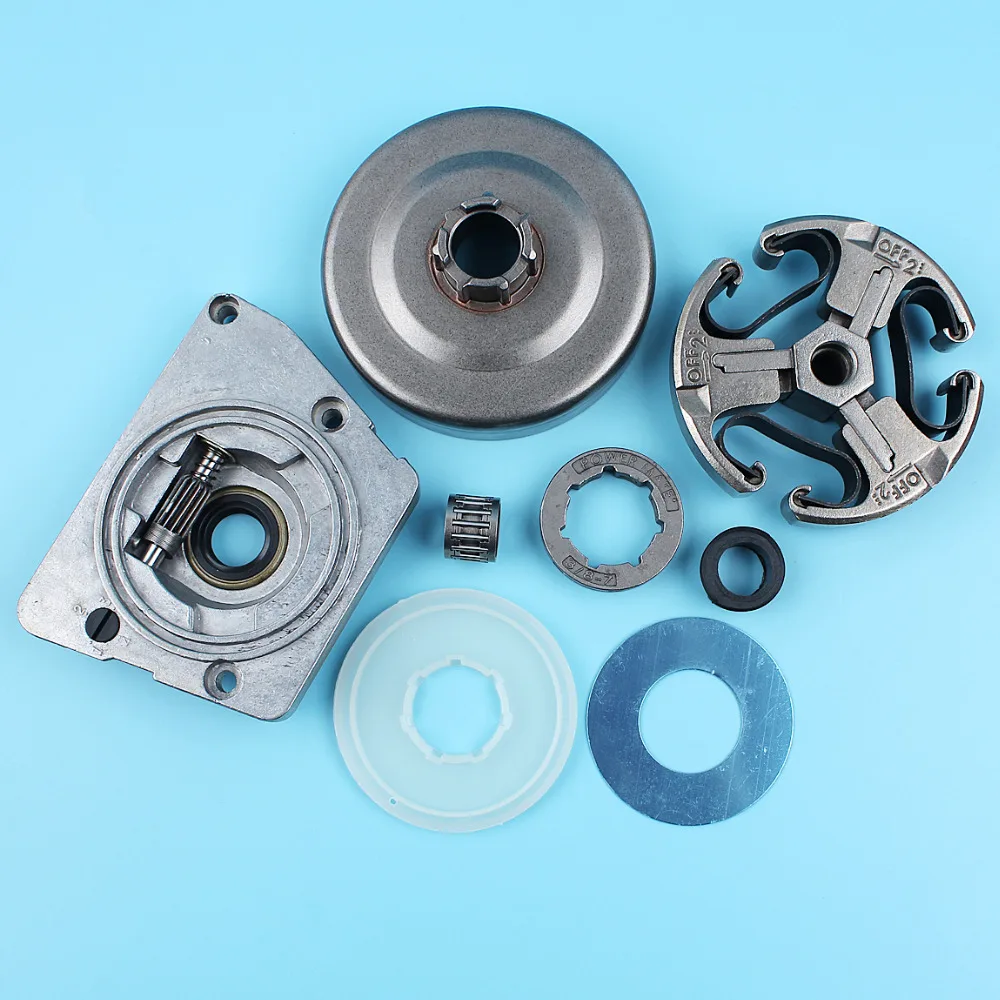 

Барабан сцепления, масляный насос, Червячная Шестерня, пылезащитная крышка, шайба для Husqvarna 268 272 66 61 266 бензопилы 3/8 дюйма-7T, звездочка, игольч...