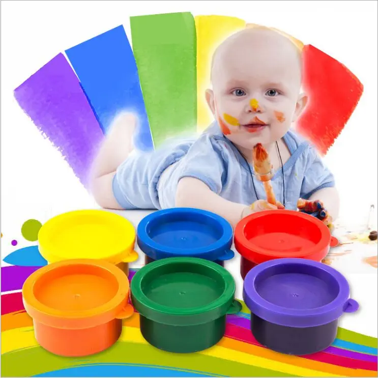Детская FingerPainting шесть цветов живопись пальцем Kit Детские подарки