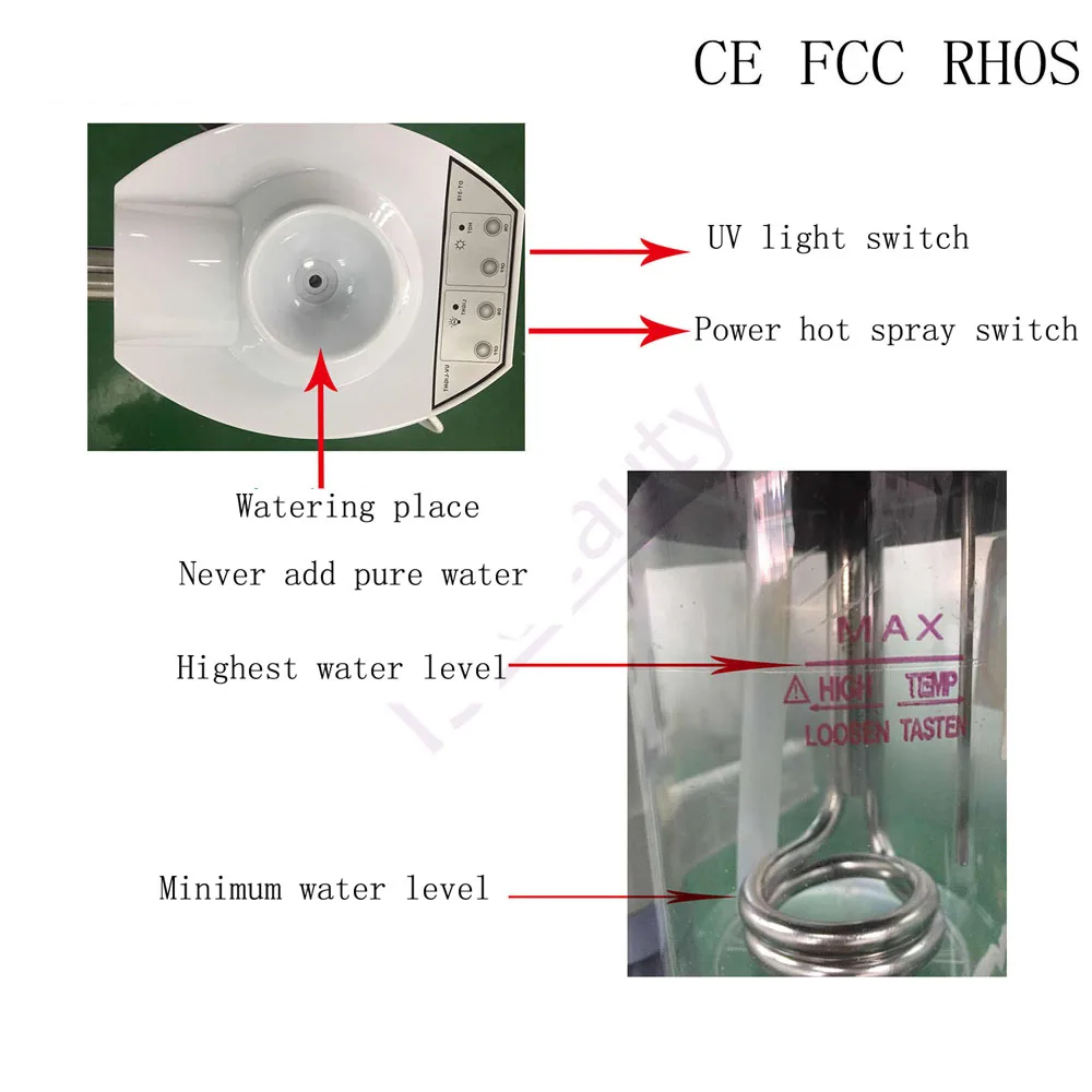Паровой озоновый для лица увлажнитель воздуха паровой машины 5X светодиодный