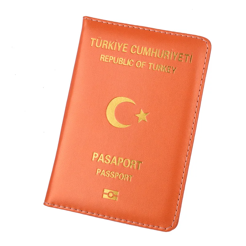 Orange Klsyanyo для Турции, Обложка для паспорта из искусственной кожи, чехлы для турков, мужские и женские, органайзер для паспорта для путешествий - Цвет: Orange