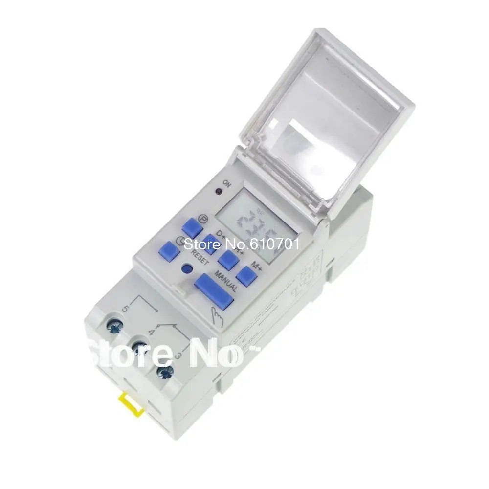 Цифровой программируемый таймер на din-рейке реле времени 16A 12VDC 24VDC 48VDC 110VAC 220VAC TP8A16