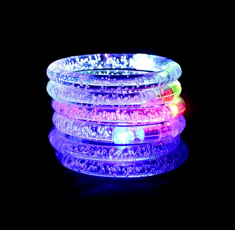 Acrylic Color Glow Bracelet Bubble LED Flash Bar Concert Event Props Use for Concerts Parties Bars Activity | Новизна освещения