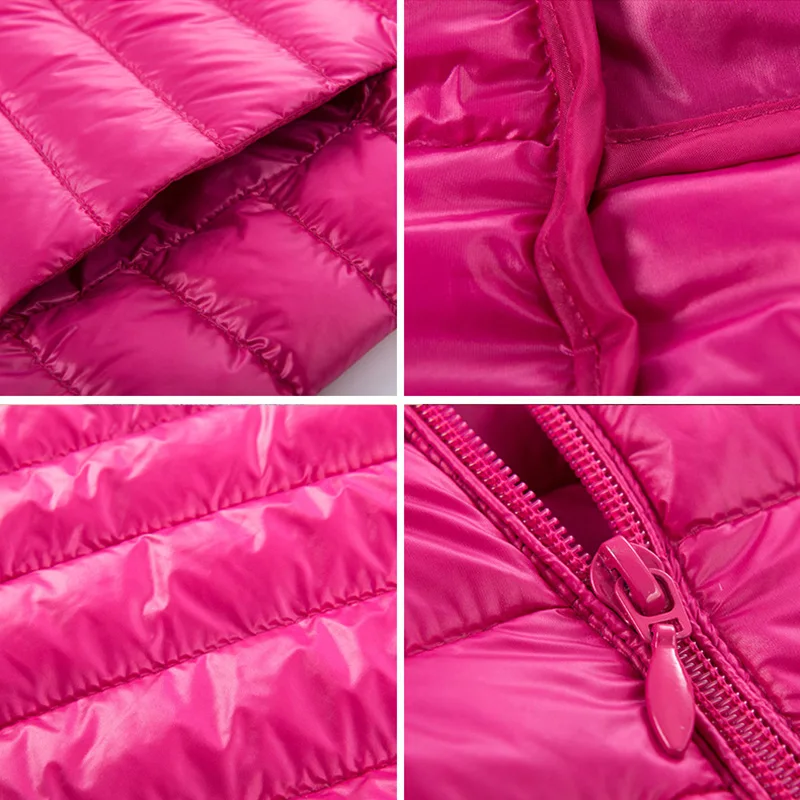 Женское пальто 90% белый утиный пух длинная куртка ультра легкие тонкие