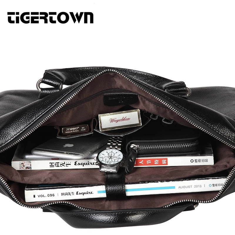 Бесплатная доставка TIGERTOWN Мужская сумка из 100% натуральной воловьей кожи
