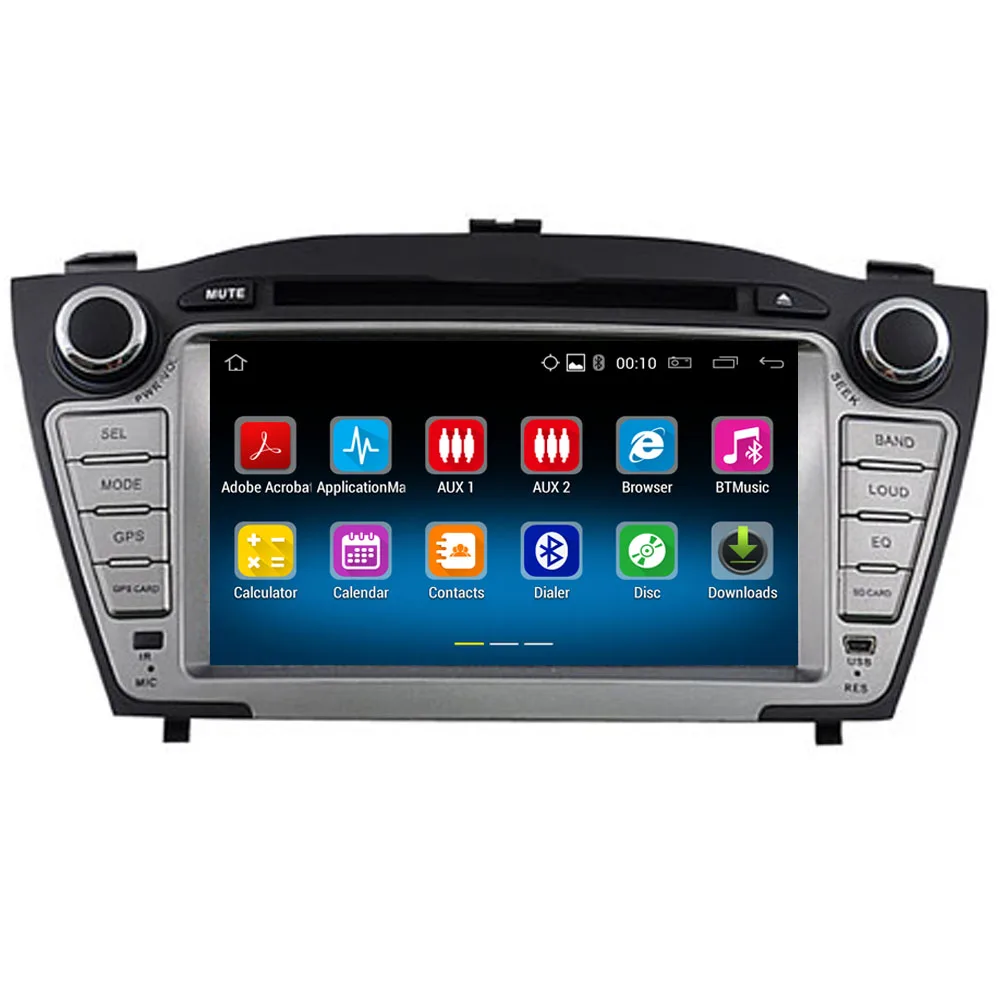 7 Inch ANDROID 5.1.1 2DIN Car DVD Player For Hyundai TUCSON IX35 2009-2012 Quad-core 3G WIFI Bluetooth Gps Navigation Radio SWC |