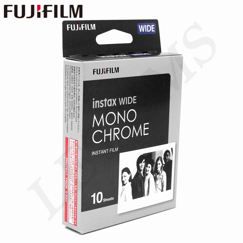 Fujifilm Instax 10 100 листов широкая белая пленка + Радуга черная для камеры Fuji Instant Photo paper