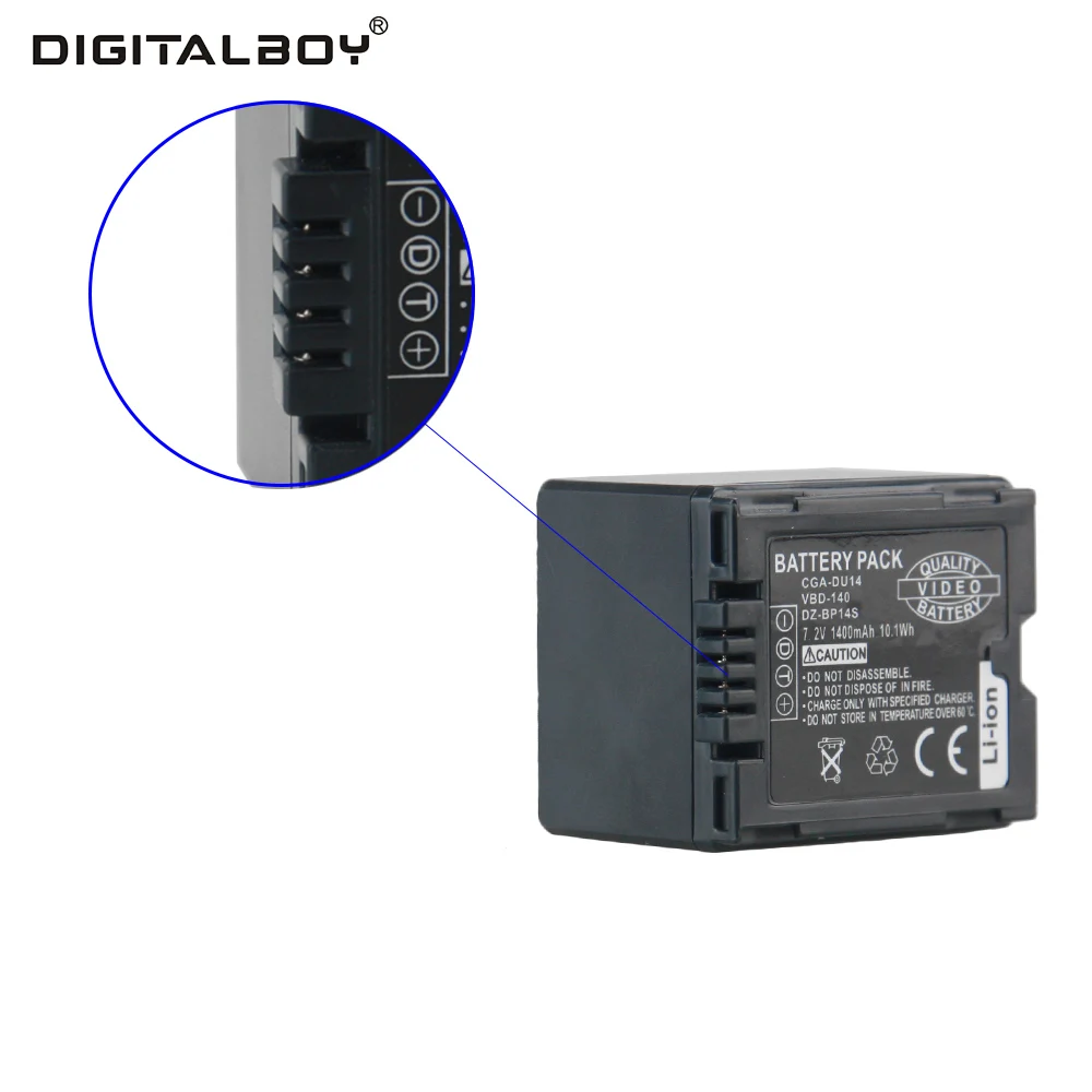 Digital Boy Высокая емкость 1400 мАч 7.2 В CGA-DU14 CGA DU14 cgadu14 1 шт. литий-ионный Батареи для