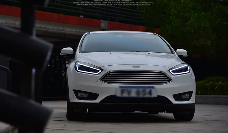 Ownsun New Eagle Eyes светодиодный DRL биксеноновые фары с объективом для Ford Focus