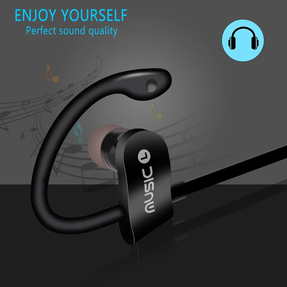 Беспроводной ушной крючок Bluetooth наушники гарнитура водостойкие спортивные 4 1 с