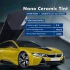 0,5x4 м 5% VLT нано-керамическая тонировка на солнечных батареях 100% УФ-защита для окон контроль тепла анти-УФ пленка для бокового стекла автомобиля