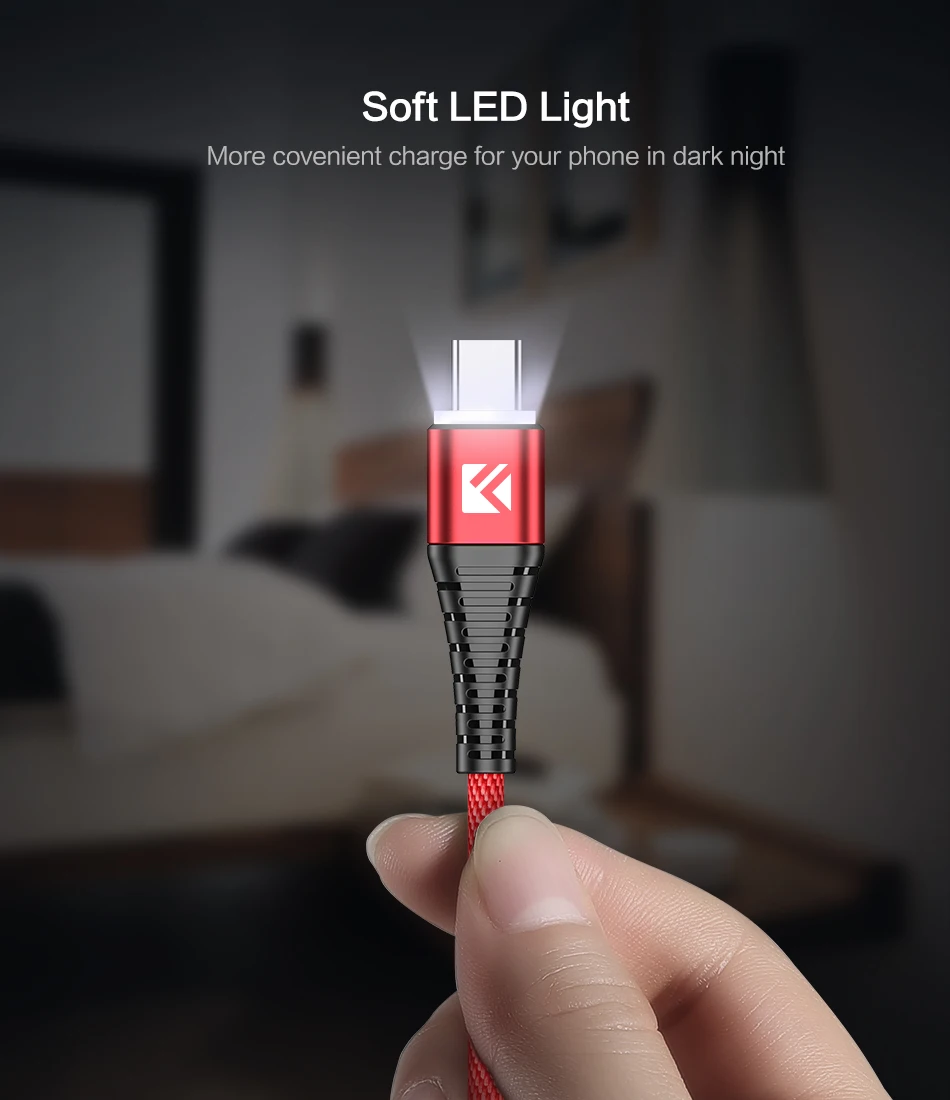 FLOVEME Тип usb C кабель для One Plus 6 5 т светодио дный свет 2A быстрой зарядки кабель для зарядки usb C для Huawei p20 P10 Lite данных провода шнура провод для зарядки type c провод для зарядки хуавей