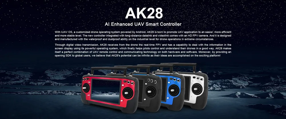 SIYI AK28 AI Endanced UAV умный пульт дистанционного управления для DIY сельскохозяйственных дронов, промышленных дронов