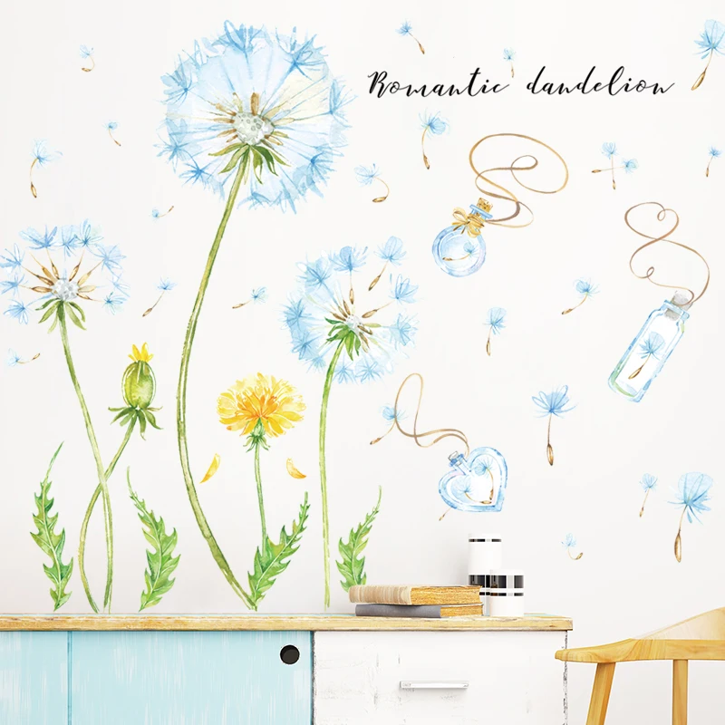 

79*124CM Dandelion Removable Wall Sticker Diy Flower Living Room Bedroom Wall Decals Poster