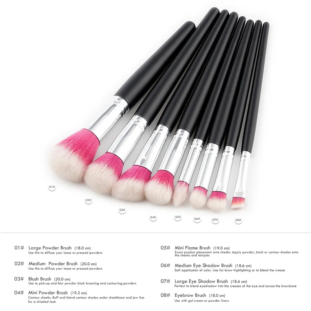 Pinceaux maquillage Комплект Новое поступление женские модные Профессиональные 8