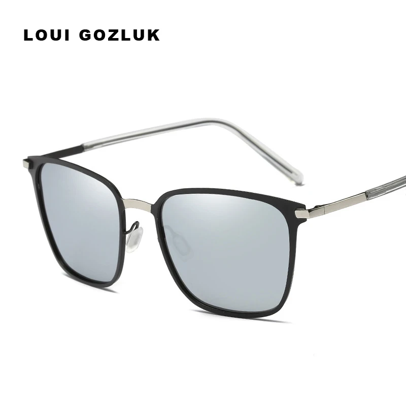 Модные мужские поляризованные солнцезащитные очки HD квадратной формы D