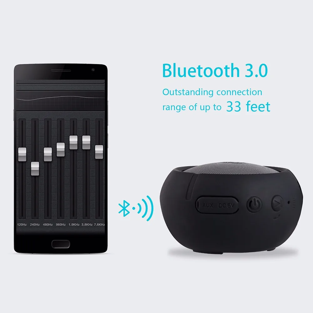 Ausdom AS2 портативный Bluetooth AUX водонепроницаемый IPX3 открытый динамик для IPhone samsung мобильный телефон планшет музыкальный плеер-черный