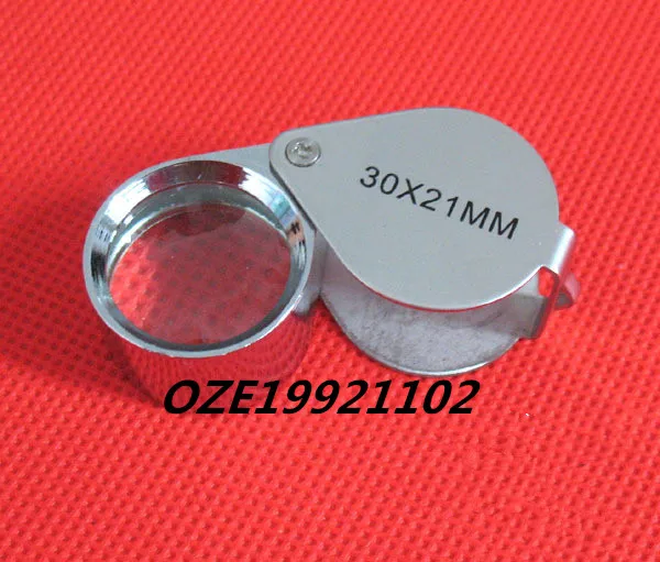 Складная лупа для ювелирных изделий увеличительное стекло серебряного цвета