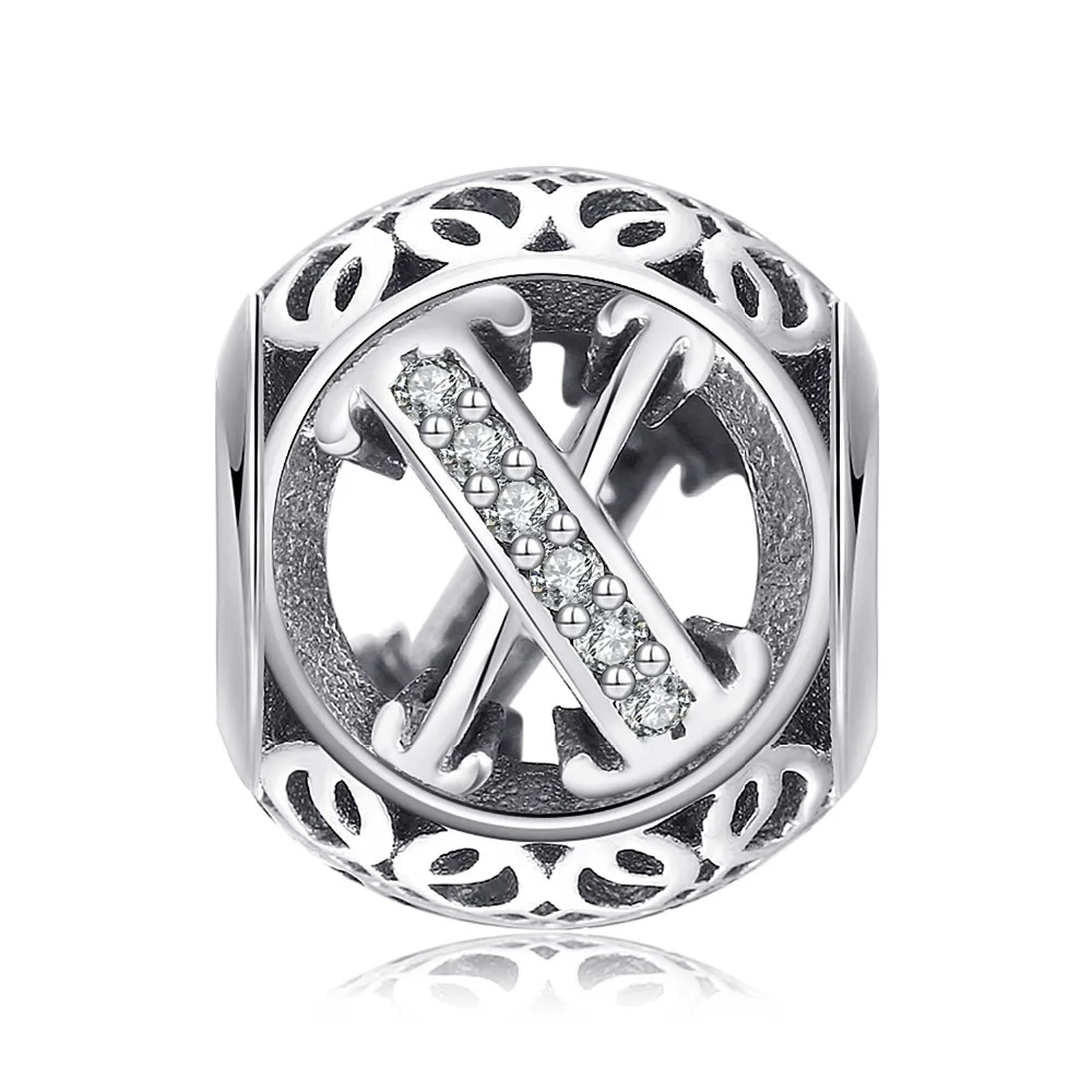 JewelryPalace Aucthentic 925 пробы серебряная буква Винтаж кубического циркония оберег