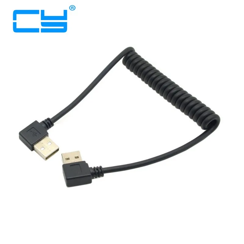 Растягивающийся 90 градусов прямоугольный USB A Тип папа до Угловой Мужской кабель