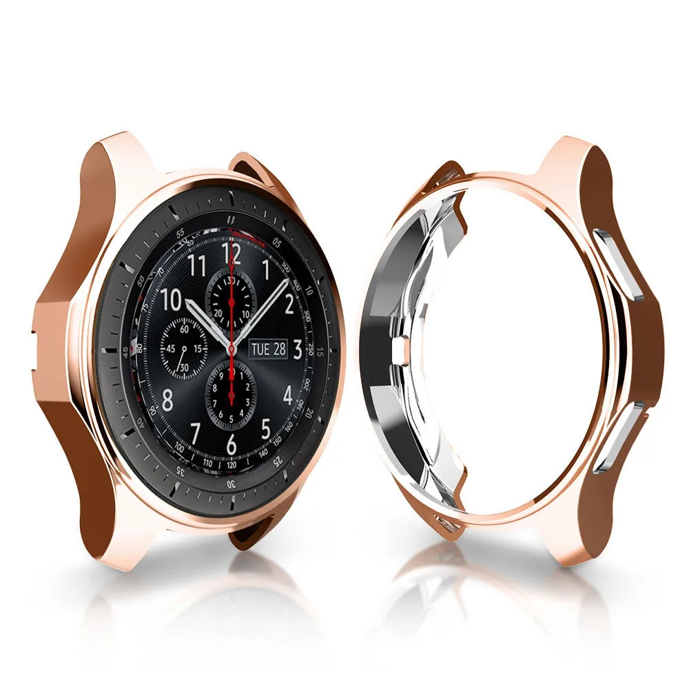High Quality Protective Case Cover Ultra-thin TPU Plating For Samsung Galaxy Watch 46mm Black Gold L0321 | Электроника