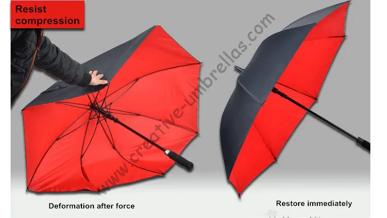 4 шт./лот зонт для гольфа видимая двухслойная ткань стекловолоконная рама