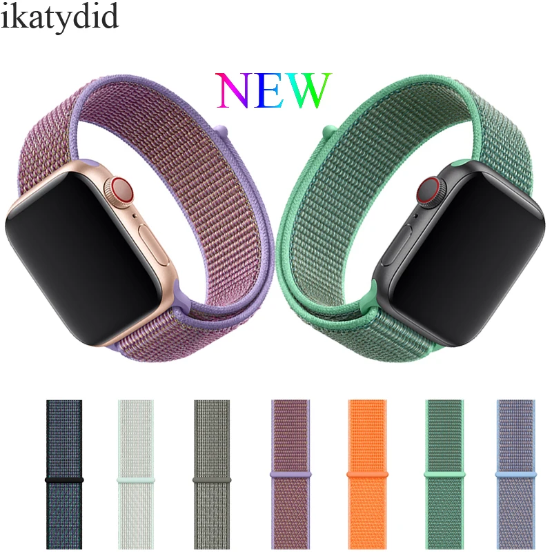 Спортивная петля ремешок для apple watch группа 4 42 мм 38 correa двухслойный нейлоновый