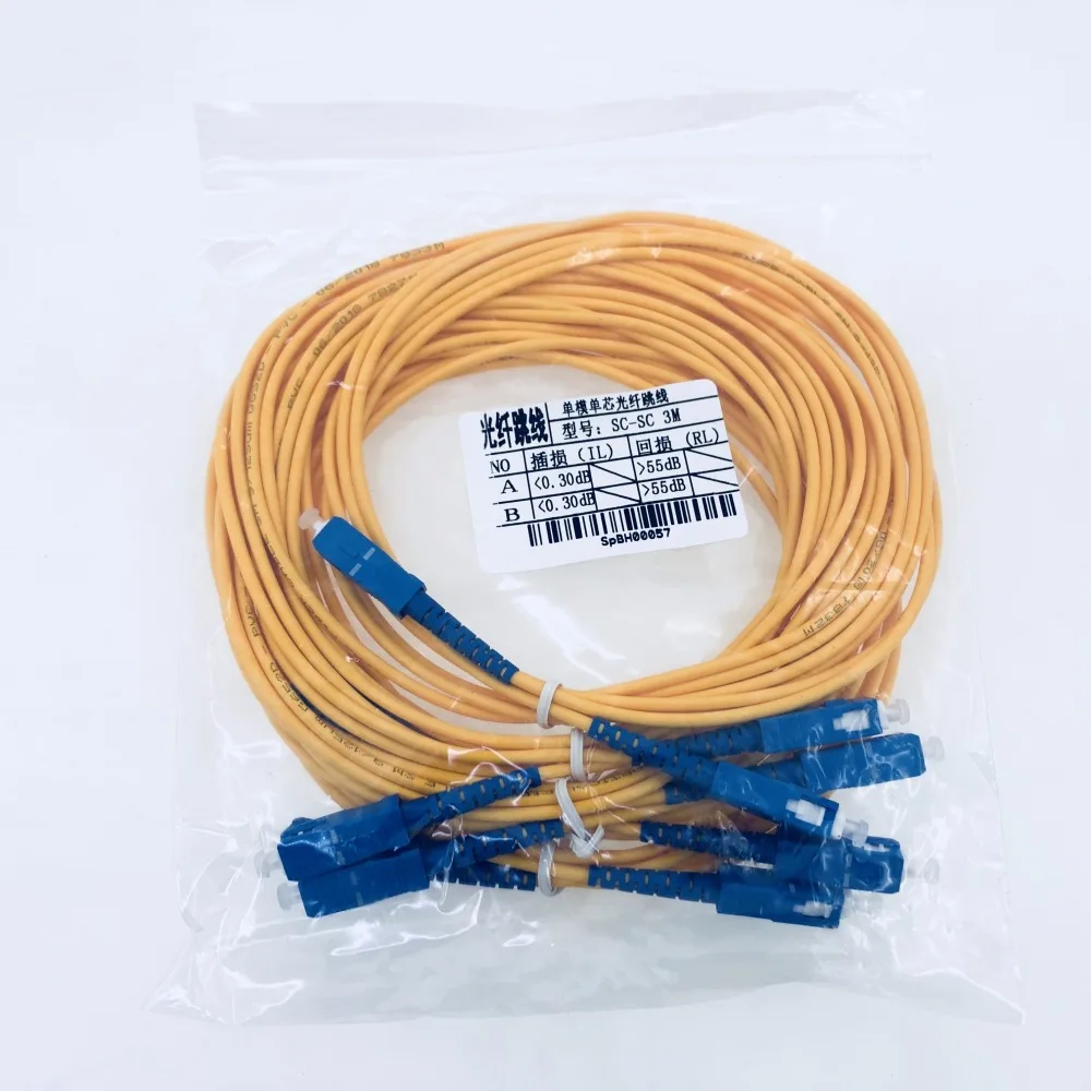 5 шт. FTTH SM SX 3 м UPC 2,0 мм или 3,0 мм FTTH волоконный Кабель Стандартный волоконный соединительный кабель SC-SC волоконно-оптический патч-корд