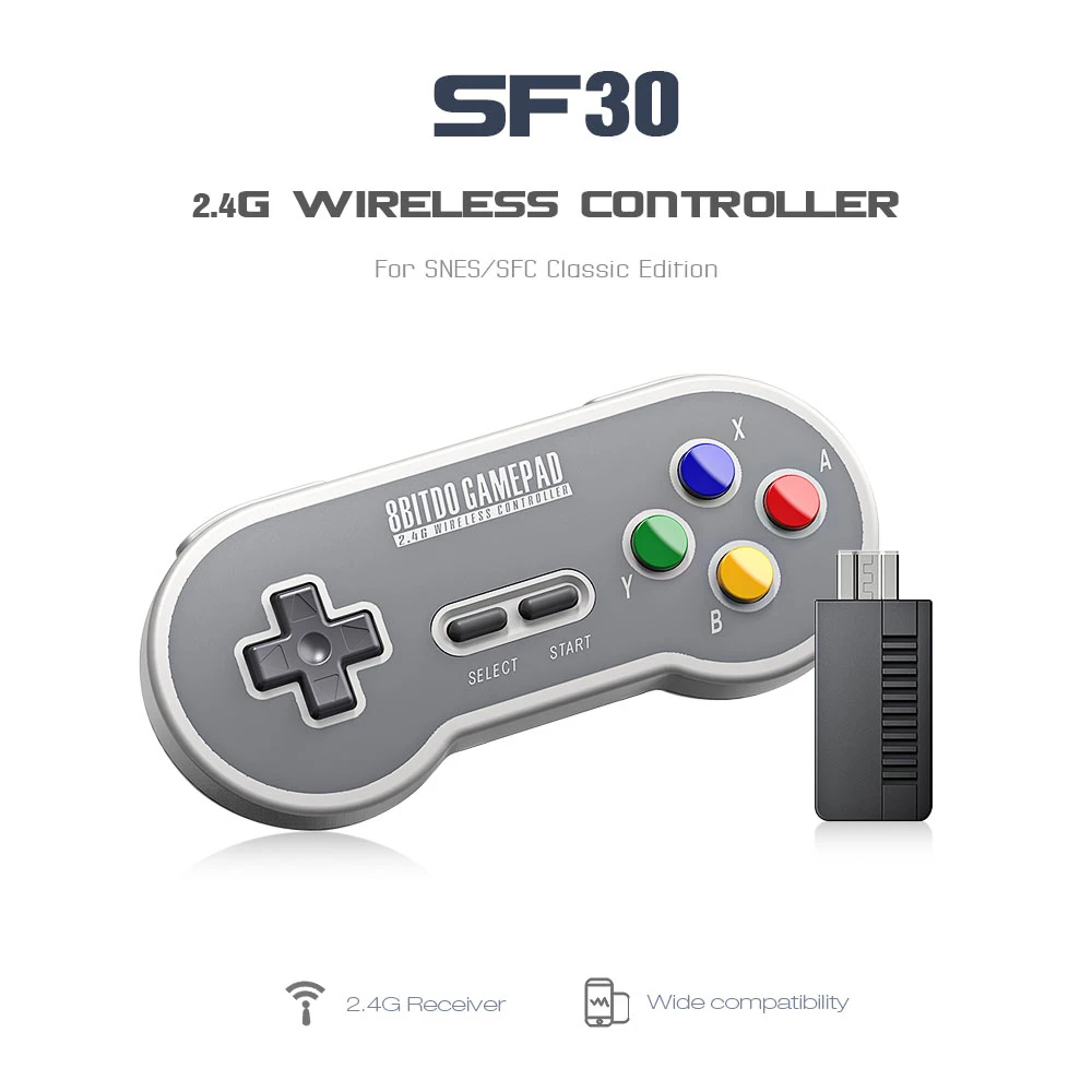 8Bitdo SF30 Wireless Game Controller Classic Joystick Gamepad for Android Smartphone TV Box / Windows macOS PC | Электроника