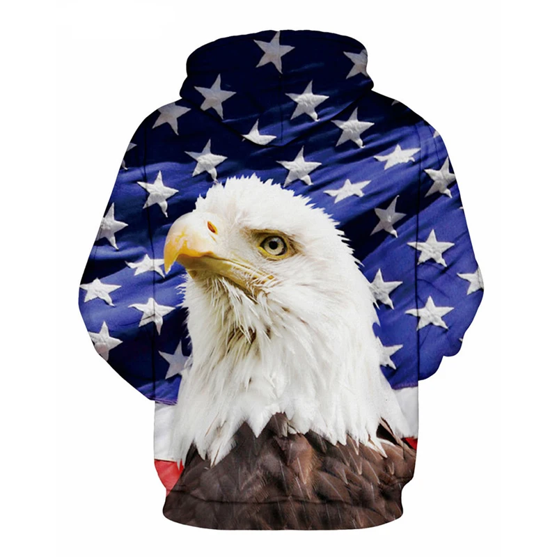 Хипстерские толстовки с 3D принтом американский флаг США Орл хип хоп уличная