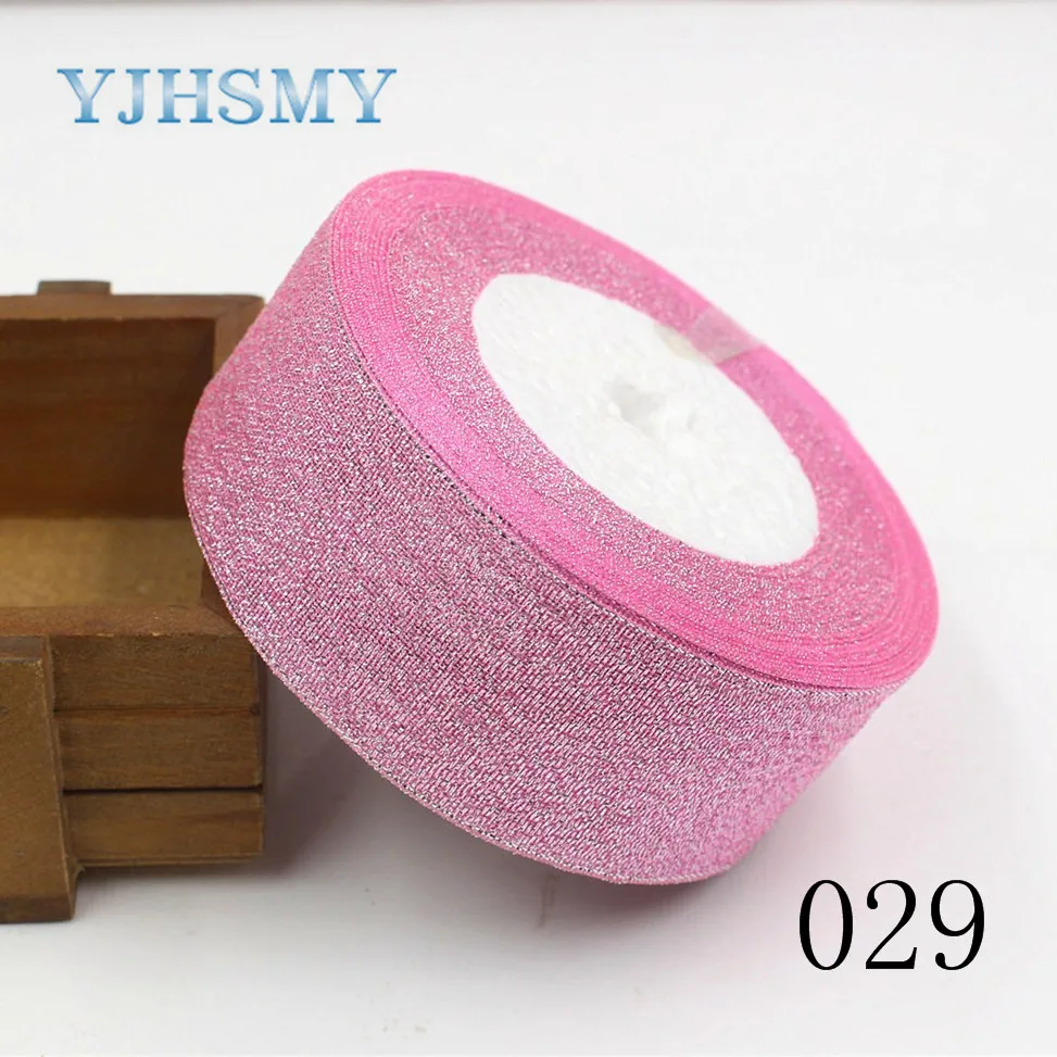 YJHSMY K-171018-38MM 34 Цвет по выбору 1 рулон (25 ярдов) 38 мм зеленый лук лента вечерние