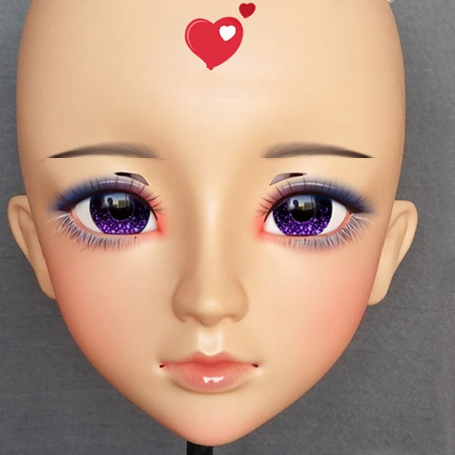 (Jun 03) Женская милая девочка каучуковая полуголовая Kigurumi BJD маска для косплея