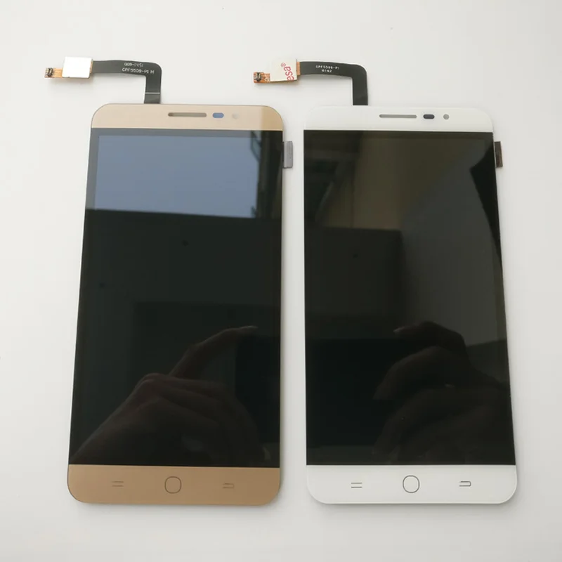 100% Тесты сенсорный Панель + ЖК дисплей Дисплей Вертикальный чехол книжка для Coolpad