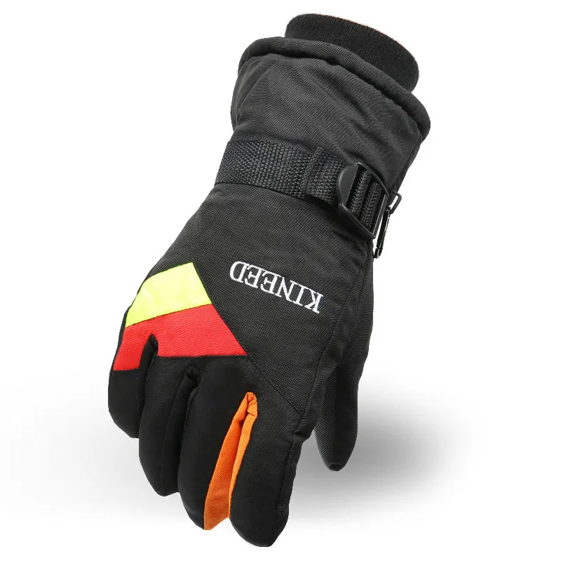 

New Winter Men's Three Layer Warm Waterproof Ski Gloves Outdoor Windproof Ski Riding Gloves