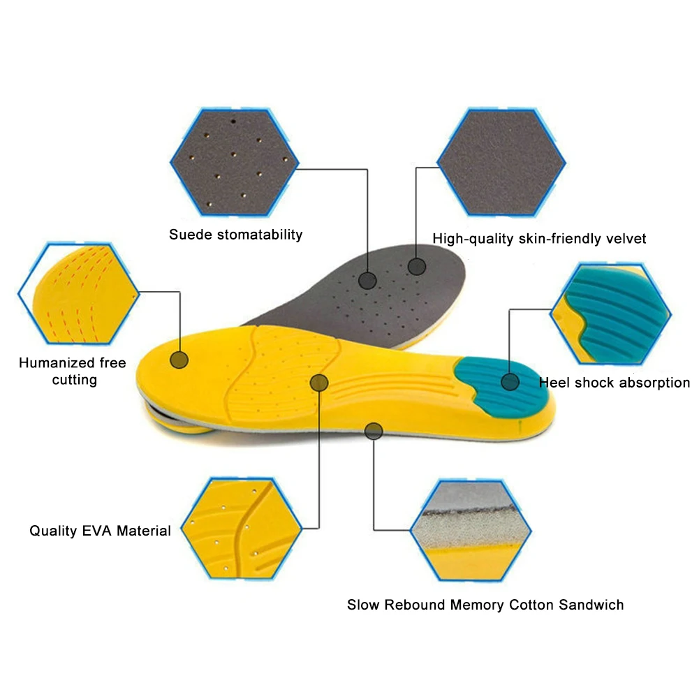 1 пара можно отрезать многоразовые спортивные стельки для ног ортопедические