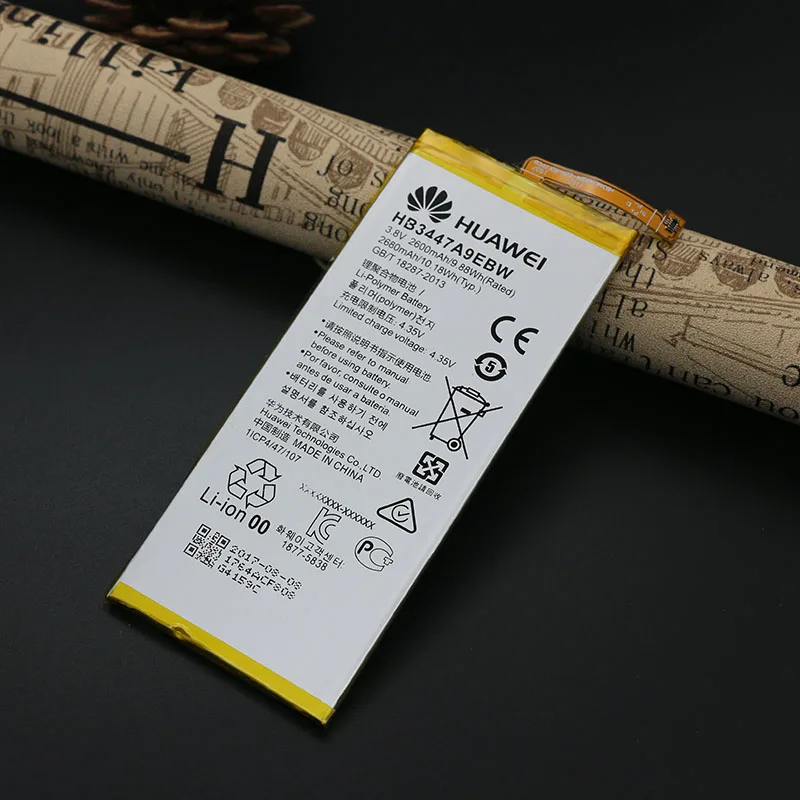 100% Оригинальный аккумулятор Huawei HB3447A9EBW для Ascend P8 2680mAh Высокое качество Замена