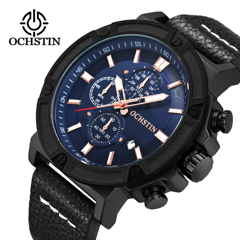 

OCHSTIN Mens Watches Luxury Brand Fashion Business Quartz Watch Men Sport Stainless Steel Men's Wristwatch Clock Montre Homme