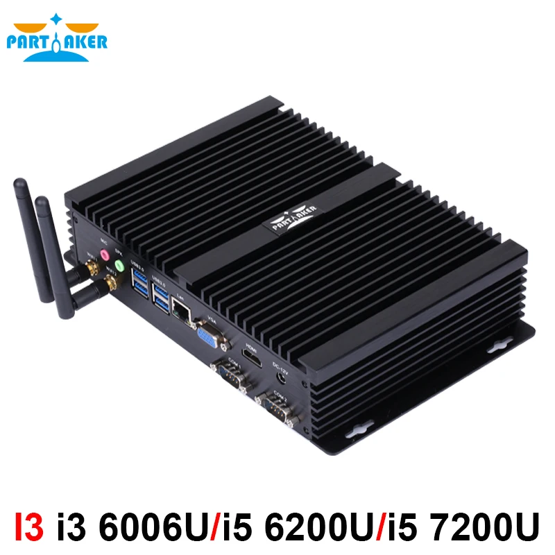 Intel Core i3 6006U i5 6200U 7200U мини ПК Windows 10 Barebone компьютер 2 ГГц 520/620 Graphics 4K HTPC minipc HDMI VGA