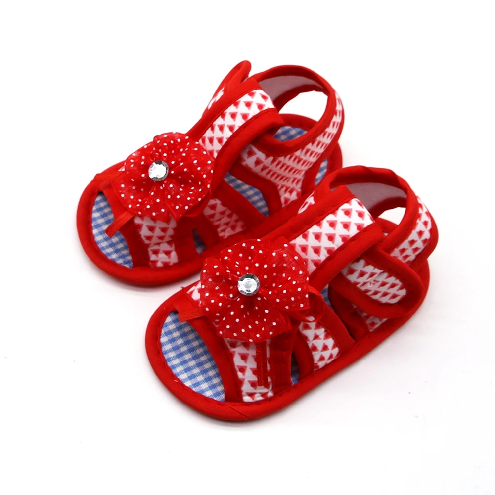

Summer Newborn Cotton Baby Girl Hollow flower Soft-Soled Sandals Princess Baby Shoes
