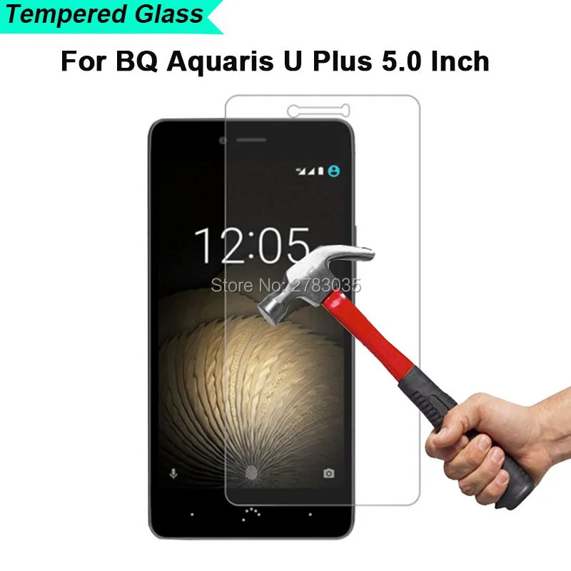 Для BQ Aquaris U Plus 5 0 &quotU + новая твердость 9H 2.5D ультратонкая закаленная искусственная