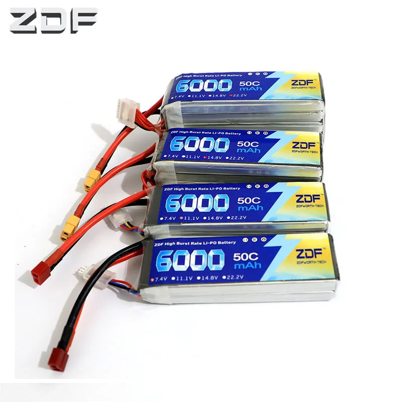 ZDF Lipo 2S 3S батарея для квадрокоптера с фиксированным рукавом 6S 7 4 В 11 1 14 8 в 22 2 6000 мА ·
