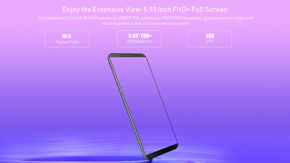 Cubot X19 смартфон Helio P23 Восьмиядерный 5,9" 2160*1080 FHD+ дисплей 4000 мАч 4 Гб+ 64 Гб Face ID type-C сумеречный градиент цвета Телефон