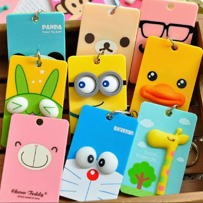 Милый чехол для карт ключей держатели банковских и кредитных автобусов бейдж
