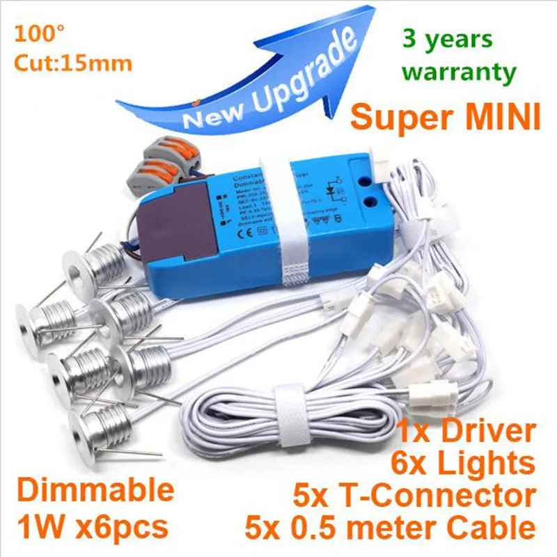 Светодиодный точечный светильник 15 мм мини Встраиваемый светодиодный для шкафа