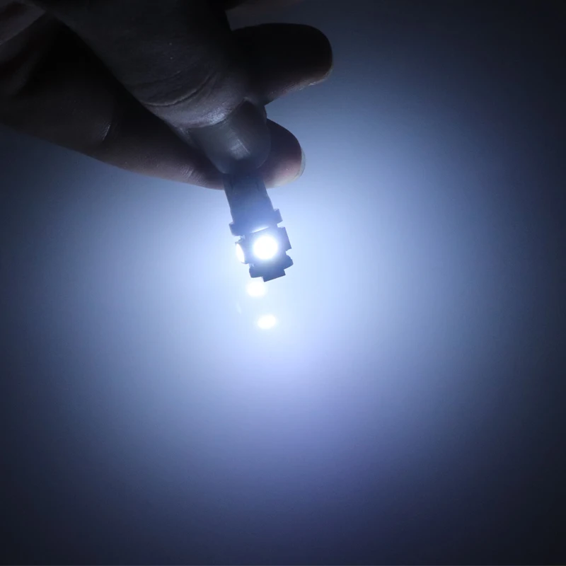 HK Post 100X Автомобильный светодиодный T10 194 168 W5W Canbus без ошибок 5 SMD 5050 5SMD светильник на