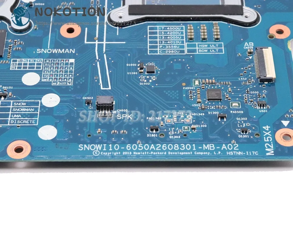NOKOTION 6050A2608301-MB-A02 746029-001 746029-501 для HP 248 G1 материнская плата ноутбука I3-4010U процессор