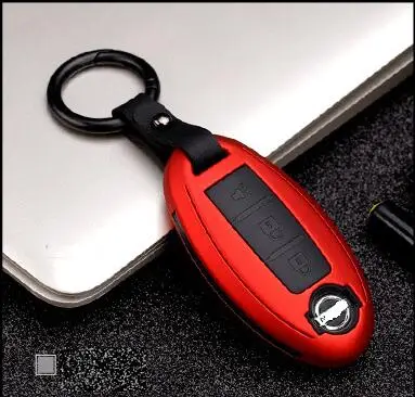 B Red Чехол из углеродного волокна для автомобильного ключа для Nissan Qashqai J10 J11 X-Trail t31 t32 kicks Tiida Pathfinder Murano Note Juke - Название цвета: B Red