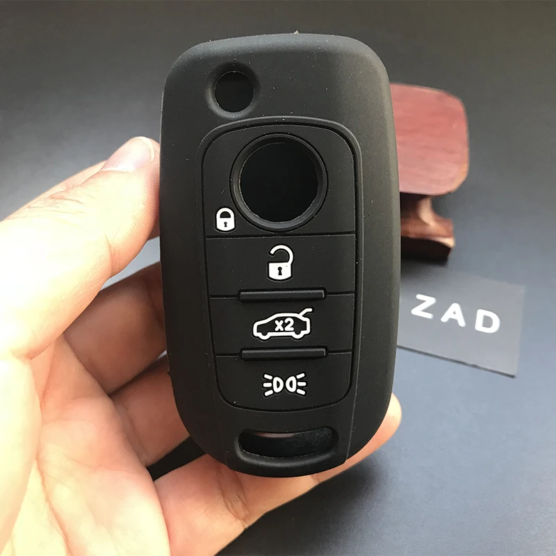 ZAD 4 кнопочный силиконовый брелок для ключей защитный чехол FIAT TIPO Toro 500X nuovo грация