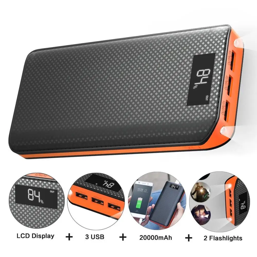 7 3 банк телефон 8 USB гель-Пакет аккумулятор 6 power Bank для внешнего питания 20000 mAh 10 6s |