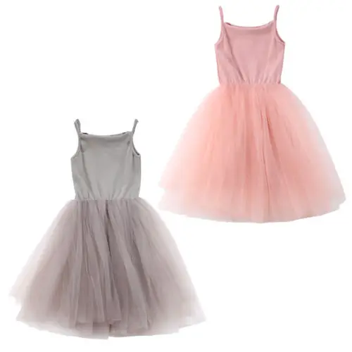 Summer Pretty Girl Princess Tutu Tlles Dress Strap Sleeveless Kid Baby Party Wedding Pageant Formal Dresses Clothes | Детская одежда и