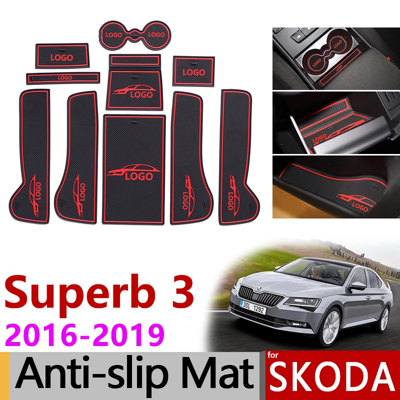 Противоскользящий коврик для ворот резиновые коврики Skoda Superb 3 MK3 2016 2019 B8 3V
